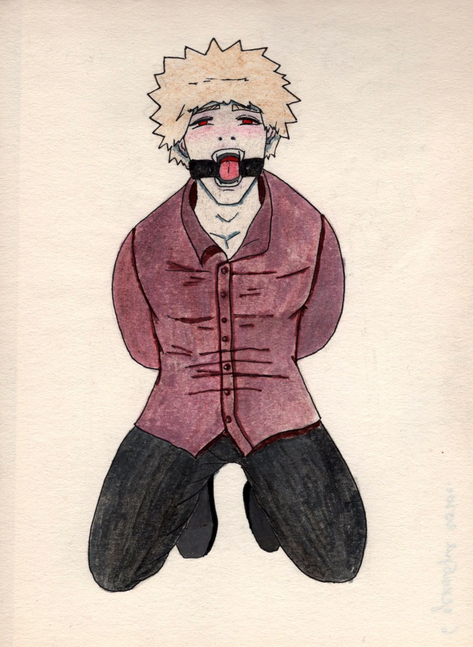 Vampire Katsuki with ring gag - RainySoulArt (RainySoul) - 僕のヒーローアカデミア ...